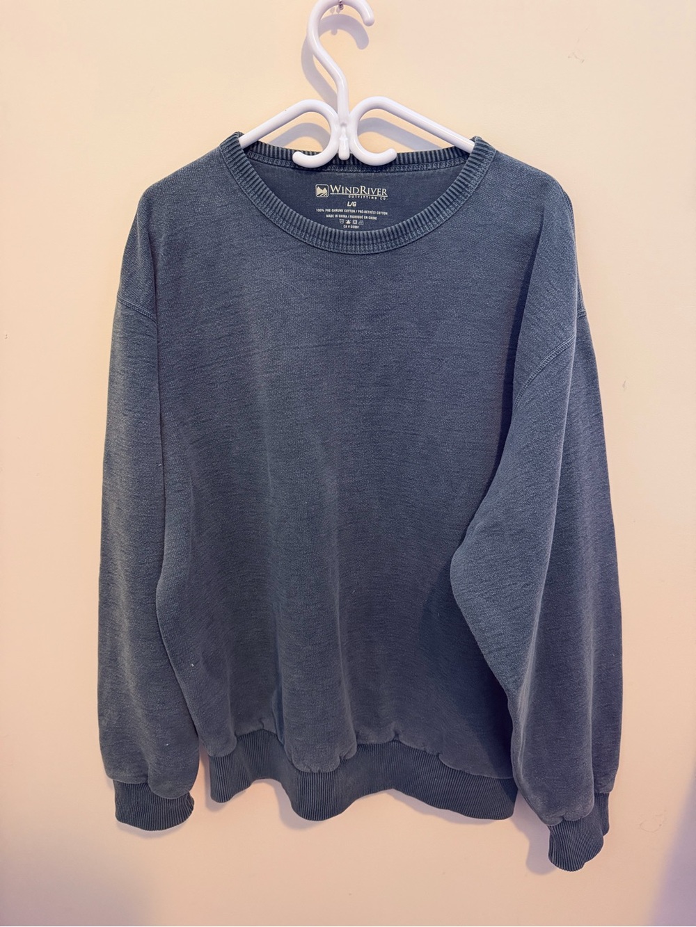 Men's Crewneck Sweater in Slate Blue